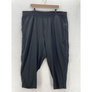 Athleta Nolita Slim Tapered Crop Pant Women's Plus 24 Black Stretch Pull On City